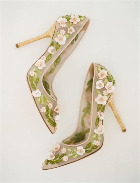 floral applique shoes|Floral Applique Heels .